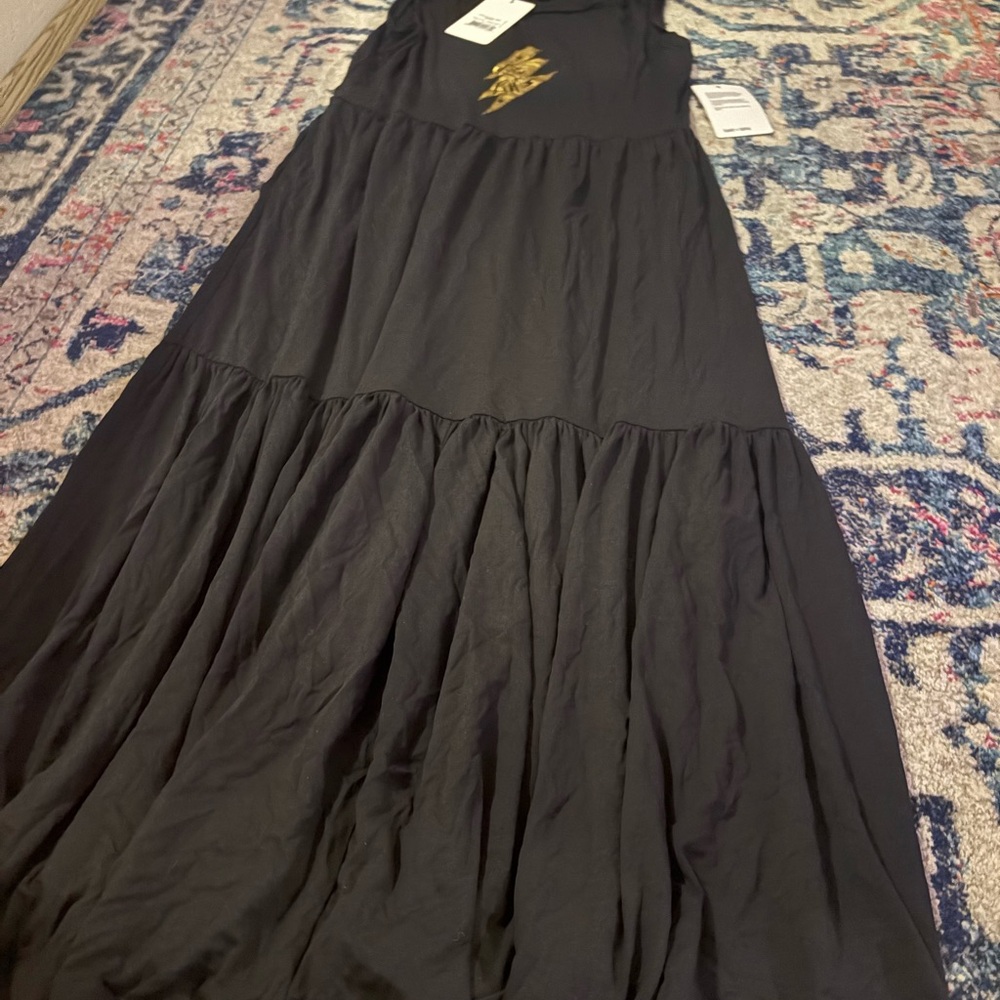Black Dress with rock & roll Lightning Bolt - Picture 4 of 6
